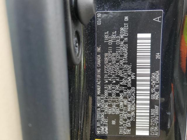 2T2BK1BA2AC054269 - 2010 LEXUS RX 350 BLACK photo 13