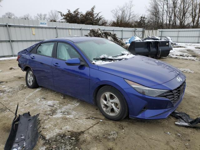 KMHLL4AGXMU180508 - 2021 HYUNDAI ELANTRA SE BLUE photo 4