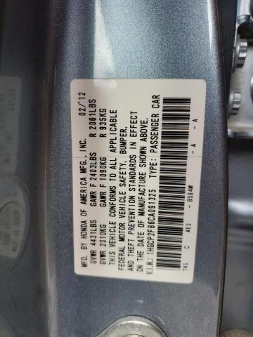 1HGCP2F86CA091325 - 2012 HONDA ACCORD EXL BLUE photo 12