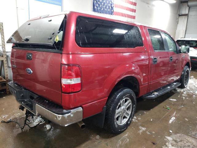 1FTPW12518FB87964 - 2008 FORD F150 SUPERCREW RED photo 3