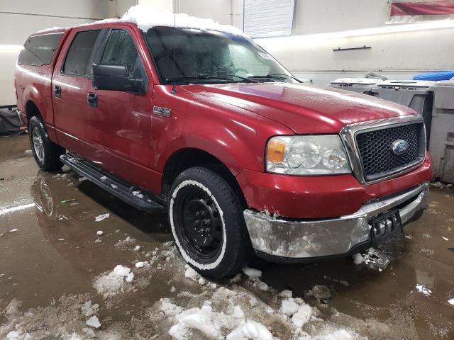 1FTPW12518FB87964 - 2008 FORD F150 SUPERCREW RED photo 4