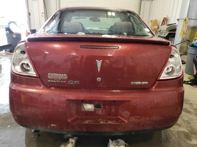 1G2ZG57BX84181799 - 2008 PONTIAC G6 BASE BURGUNDY photo 6