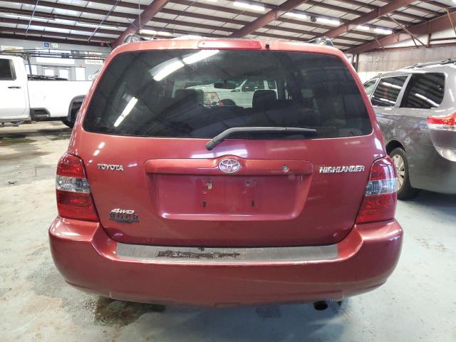 JTEHD21A260041275 - 2006 TOYOTA HIGHLANDER MAROON photo 6