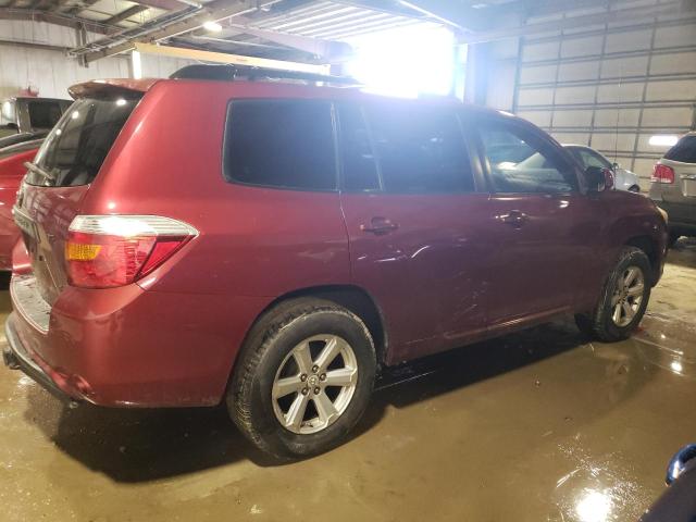 JTEES41A782026153 - 2008 TOYOTA HIGHLANDER MAROON photo 3