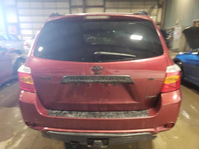 JTEES41A782026153 - 2008 TOYOTA HIGHLANDER MAROON photo 6