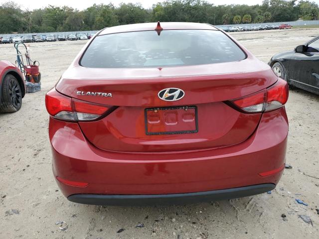 5NPDH4AE2FH557239 - 2015 HYUNDAI ELANTRA SE RED photo 6