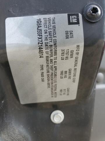 1G8AJ55FX7Z144814 - 2007 SATURN ION LEVEL 2 ბურგუნდია ფოტო 12