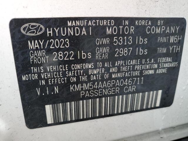 KMHM54AA6PA046711 - 2023 HYUNDAI IONIQ 6 LIMITED WHITE photo 12