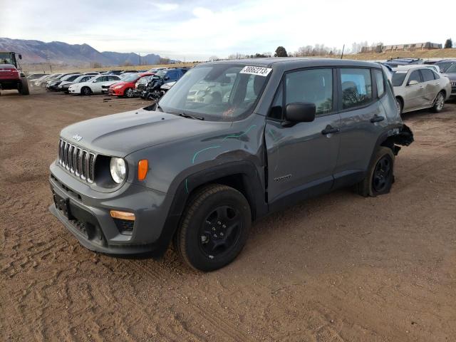 ZACNJDAB6MPN30562 - 2021 JEEP RENEGADE SPORT GRAY photo 1