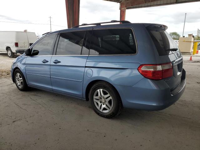 5FNRL38497B002879 - 2007 HONDA ODYSSEY EX BLUE photo 2