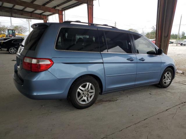 5FNRL38497B002879 - 2007 HONDA ODYSSEY EX BLUE photo 3