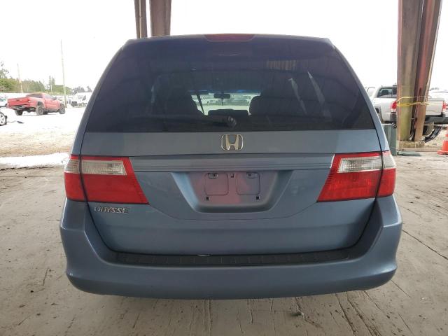 5FNRL38497B002879 - 2007 HONDA ODYSSEY EX BLUE photo 6