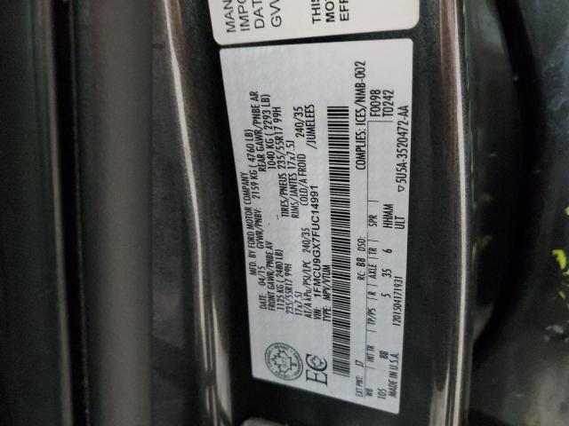 1FMCU9GX7FUC14991 - 2015 FORD ESCAPE SE GRAY photo 13