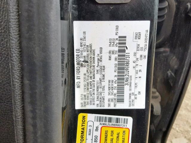 3LN6L2LU9ER807311 - 2014 LINCOLN MKZ HYBRID  photo 10