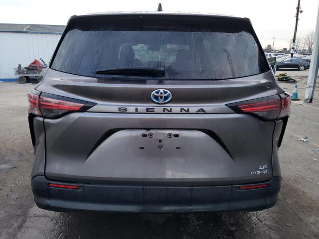 5TDKRKEC1MS016644 - 2021 TOYOTA SIENNA LE GRAY photo 6