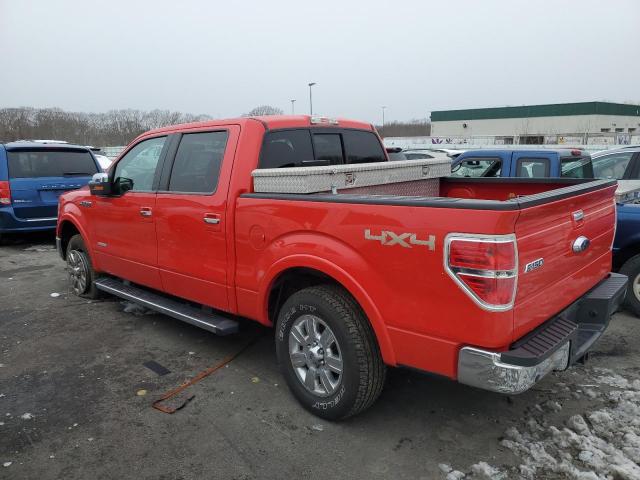 1FTFW1ET3CFB60862 - 2012 FORD F150 SUPERCREW RED photo 2