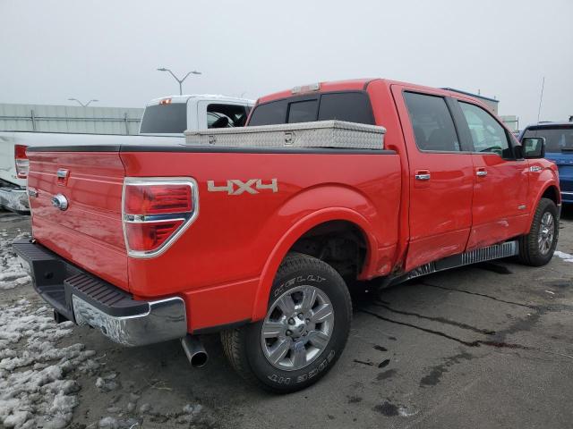 1FTFW1ET3CFB60862 - 2012 FORD F150 SUPERCREW RED photo 3