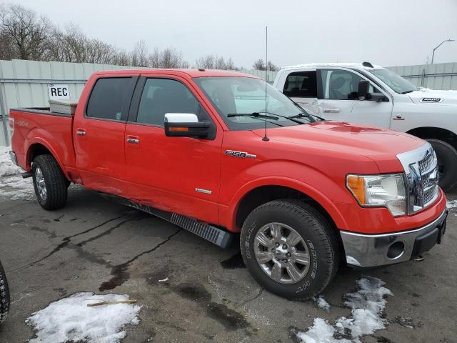 1FTFW1ET3CFB60862 - 2012 FORD F150 SUPERCREW RED photo 4