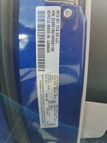 2C4RC1BG1MR561186 - 2021 CHRYSLER PACIFICA TOURING L Կապույտ լուսանկար 14