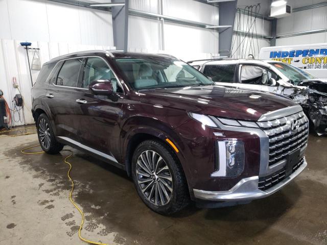 KM8R7DGE7PU642466 - 2023 HYUNDAI PALISADE CALLIGRAPHY BURGUNDY photo 4