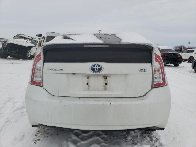 JTDKN3DU1C1550105 - 2012 TOYOTA PRIUS WHITE photo 6