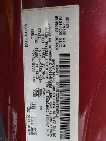 4TASM92N8XZ518336 - 1999 TOYOTA TACOMA XTRACAB PRERUNNER 勃艮第红 照片 12