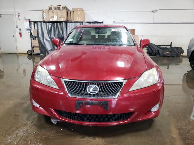 JTHBE262282016049 - 2008 LEXUS IS 350 BURGUNDY photo 5