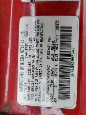 JN1AZ4EH7BM552447 - 2011 NISSAN 370Z BASE RED photo 13