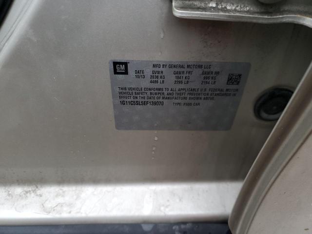 1G11C5SL5EF139070 - 2014 CHEVROLET MALIBU 1LT 金色 照片 12