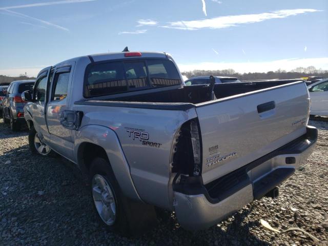 3TMJU4GN7CM138444 - 2012 TOYOTA TACOMA DOUBLE CAB PRERUNNER SILVER photo 2