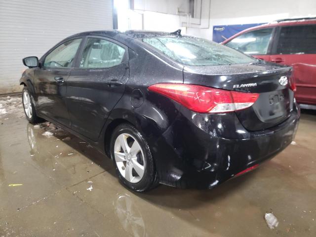 KMHDH4AE5CU353726 - 2012 HYUNDAI ELANTRA GLS BLACK photo 2