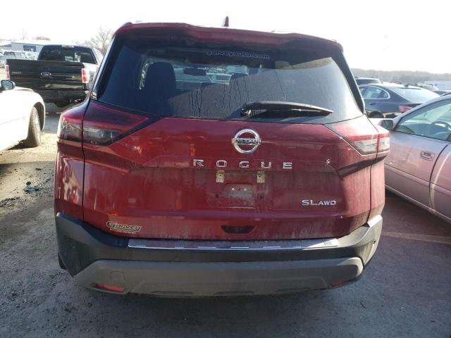 5N1AT3CB1MC802356 - 2021 NISSAN ROGUE SL RED photo 6