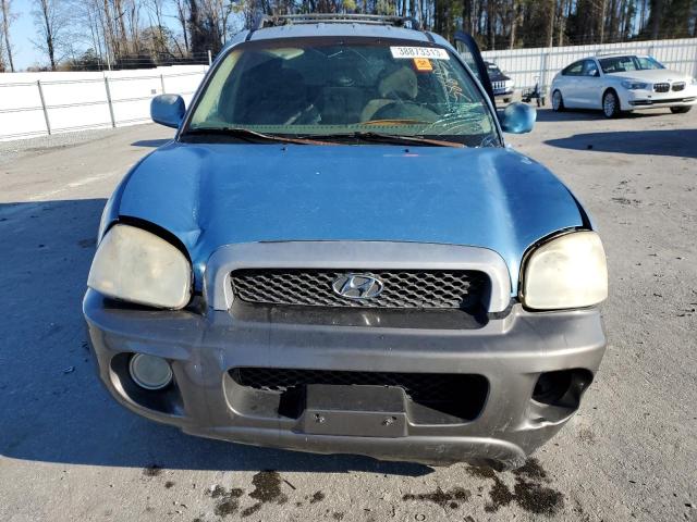 KM8SC13E34U792393 - 2004 HYUNDAI SANTA FE GLS BLUE photo 5