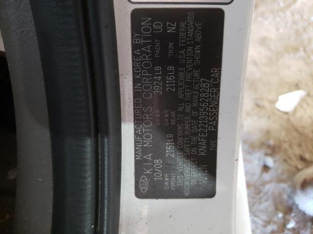 KNAFE221395628287 - 2009 KIA SPECTRA EX WHITE photo 13