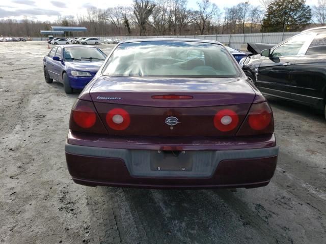 2G1WF52EX39378750 - 2003 CHEVROLET IMPALA BURGUNDY photo 6