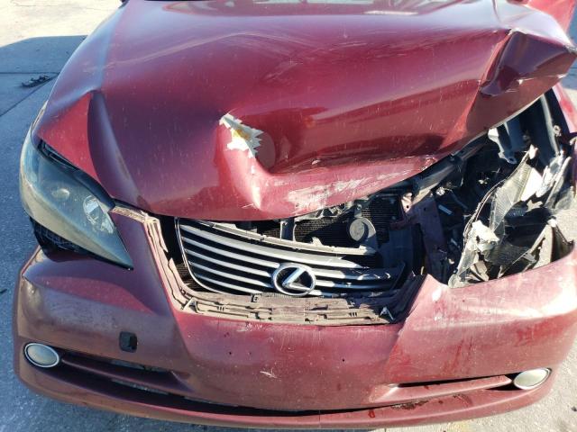 JTHBJ46G072072430 - 2007 LEXUS ES 350 RED photo 11