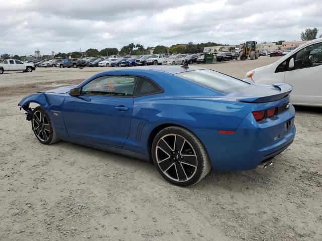 2G1FG1E32D9221358 - 2013 CHEVROLET CAMARO LT BLUE photo 2