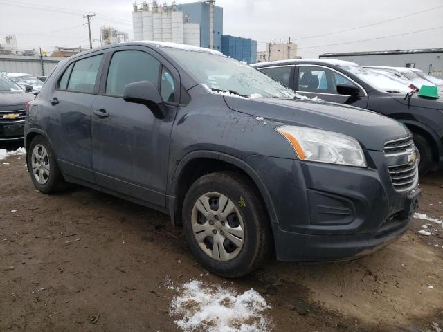 3GNCJKSB1GL256835 - 2016 CHEVROLET TRAX LS GRAY photo 4