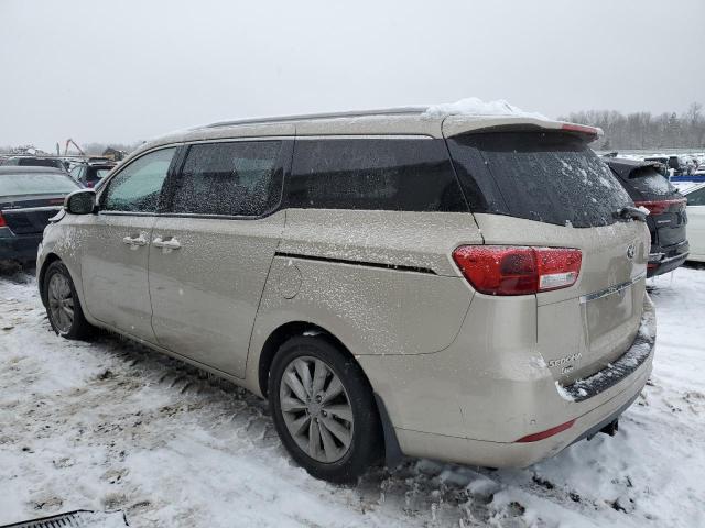 KNDMC5C1XF6046435 - 2015 KIA SEDONA EX TAN photo 2