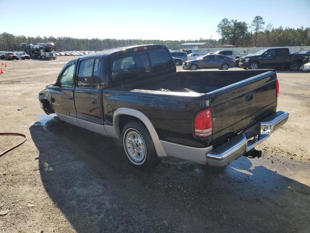 1B7GL2AN7YS608013 - 2000 DODGE DAKOTA QUAD BLACK photo 2