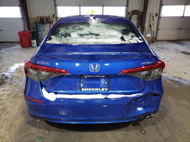 2HGFE2F51PH562281 - 2023 HONDA CIVIC SPORT BLUE photo 6