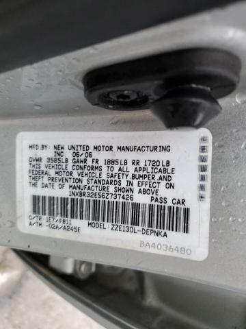 1NXBR32E56Z737426 - 2006 TOYOTA COROLLA CE SILVER photo 12