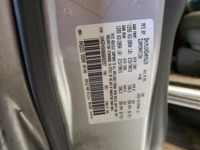 1A4GP45R96B692257 - 2006 CHRYSLER TOWN & COU ვერცხლისფერი ფოტო 13