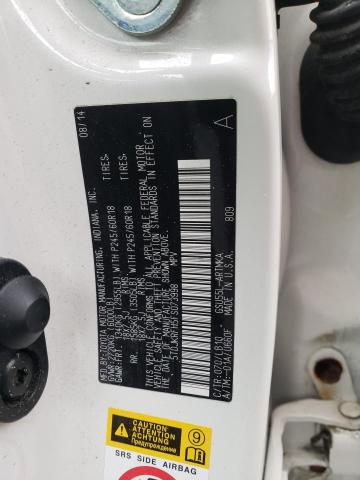 5TDJKRFH5FS073998 - 2015 TOYOTA HIGHLANDER XLE 白色 照片 13