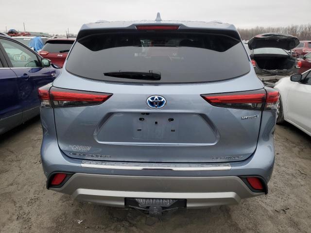 5TDEBRCH4MS065880 - 2021 TOYOTA HIGHLANDER HYBRID PLATINUM BLUE photo 6