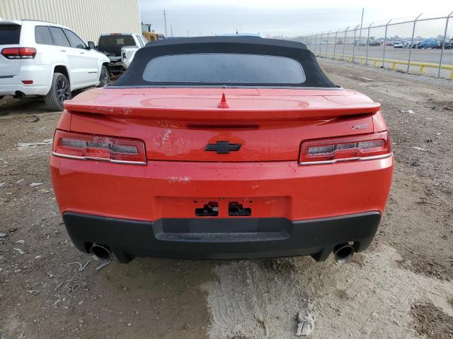 2G1FF3D30F9285546 - 2015 CHEVROLET CAMARO LT RED photo 6