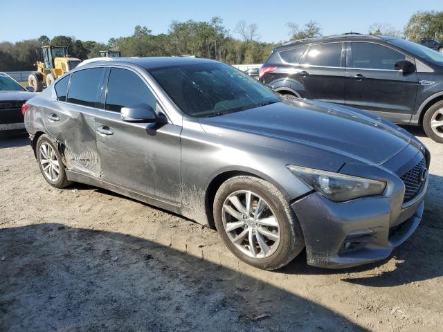 JN1BV7AP7FM338269 - 2015 INFINITI Q50 BASE GRAY photo 4