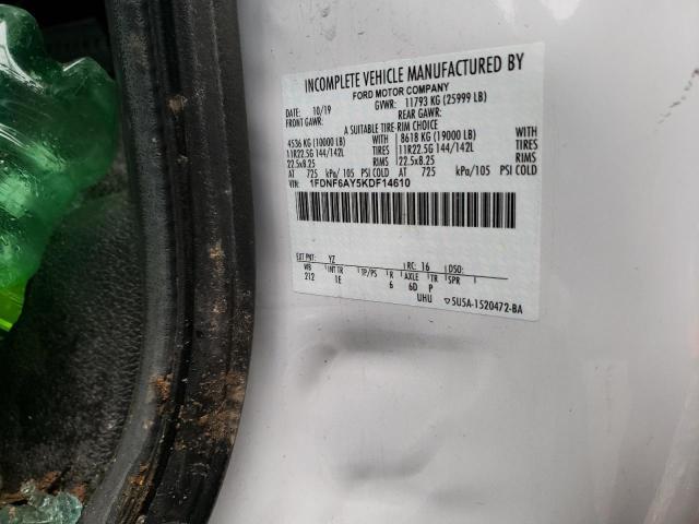 1FDNF6AY5KDF14610 - 2019 FORD F650 SUPER DUTY WHITE photo 12