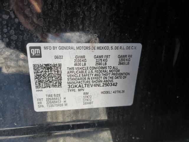 3GKALTEV4NL250342 - 2022 GMC TERRAIN SLE BLACK photo 14