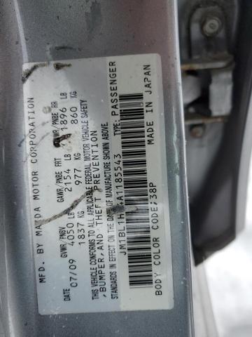 JM1BL1H54A1185543 - 2010 MAZDA 3 S SILVER photo 12